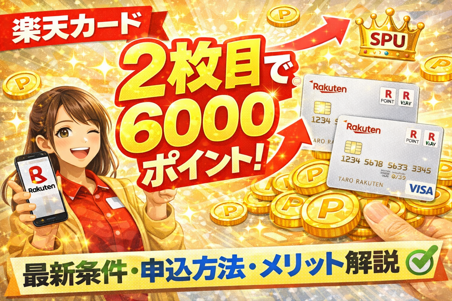 楽天カードの2枚目で6000ポイントキャンペーンの最新条件と申込・メリット徹底解説
